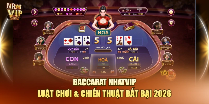 Baccarat Nhatvip – Luật Chơi & Chiến Thuật Bất Bại 2026